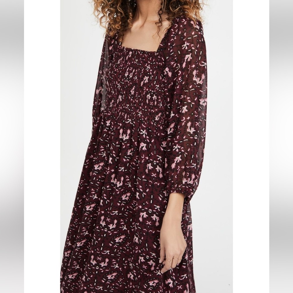 Madewell Floral Shirred Dress